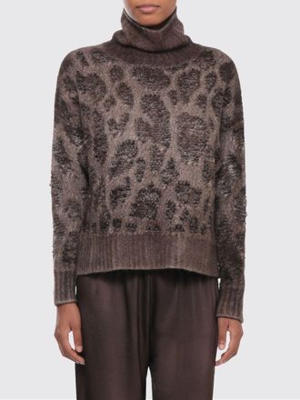 Avant Toi Animal Print Turtleneck Sweater in Cashmere Blend