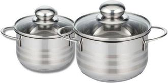 ELO Lote De 2 Cacerolas - Fackelmann - Elo Brillante - Acero Inoxidable - Sin Pfas - 12 Y 14 Cm