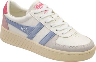 Gola Womens Grandslam Trident Sneakers In White/air/fluro Pink