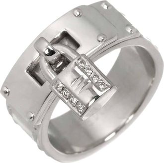 Herm&egrave;s White Gold (18K) Band Ring (Pre-Owned)