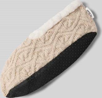 s.Oliver Red Label Hausschuhe mit wärmenden Teddyfell-Futter in Beige, Größe 37/38