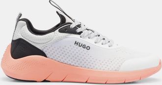 HUGO BOSS Hugo Mens Wayne Runn Gradient Pattern Low Top Sneakers in Open Grey - Size UK 6