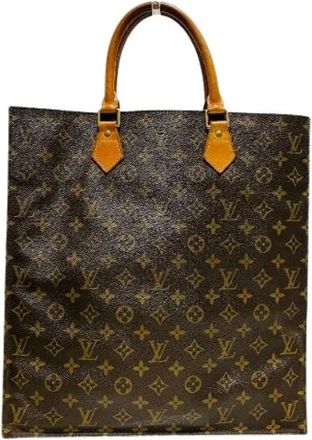 Louis Vuitton Pre-owned Tote Bags, male, Brown, Size: ONE SIZE Pre-owned Sac Plat Monogram Tote Bag