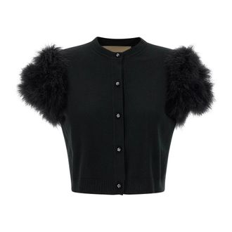 Valentino Garavani Dames, Truien, Zwart, Maat: L Wol