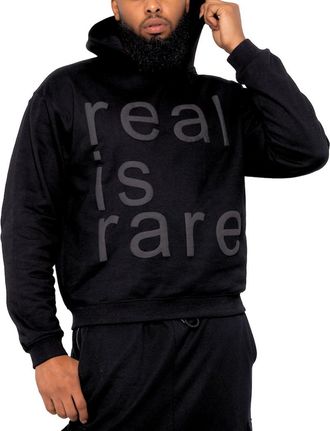 Dai Moda Mens Real Is Rare Hoodie in Black at Nordstrom, Size X-Large