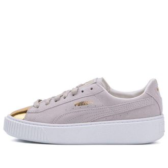 Puma (WMNS) PUMA Suede Platform White Gold 362222-01