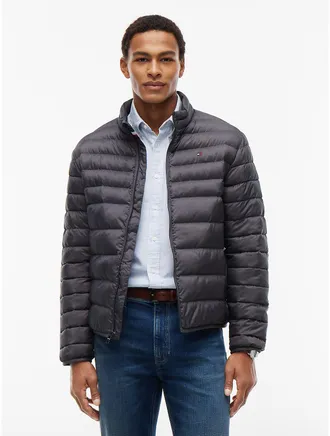 Tommy Hilfiger Mens Lightweight Packable Jacket - Washed Black - XXXL