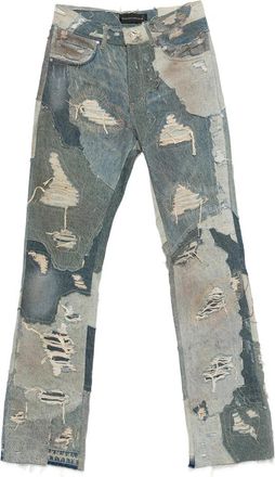 Who Decides War by Ev Bravado Distressed Patchwork Jeans