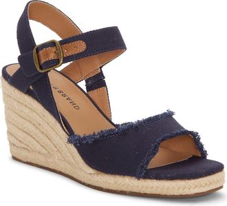 Lucky Brand Mindra Espadrille Wedge Sandal in Indigo Fabric at Nordstrom, Size 6.5