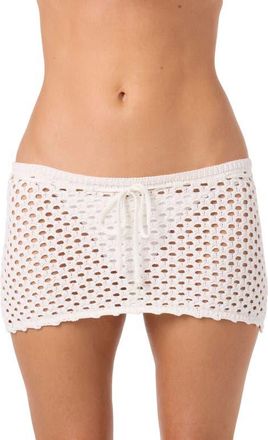 O'Neill Zooey Open Stitch Cover-Up Miniskirt in Vanilla at Nordstrom, Size X-Small