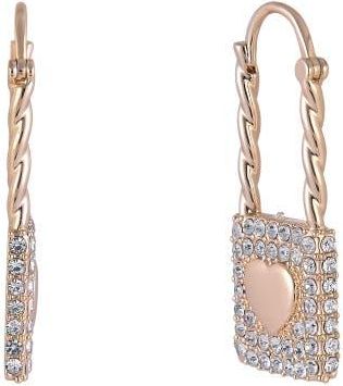 Hallmark Heart & Stone Lock Earrings in Gold at Nordstrom