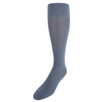 Trafalgar Store Sutton Fine Merino Wool Solid Color Ribbed Socks in Grey at Nordstrom