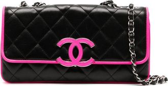 Chanel 2008 CC diamond-quilted shoulder bag - women - Lamb Skin - One Size - Pink