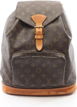 Louis Vuitton Brown Monogram Coated Canvas Leather Backpack (Pre-Owned)