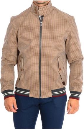 La Martina Bruin Geruit Jack met Lange Mouwen - Heren - Zomerjassen - Bruin - 2XL - Katoen - Jassen