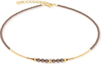 Coeur de Lion Shimmering Princess Pearls Gold Necklace in Brown at Nordstrom
