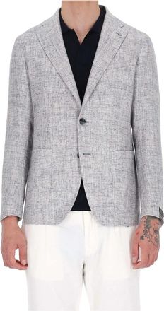 Tagliatore Giacca tramata in viscosa-cotone-lino linea Montecarlo - Heren - Blazers - Grijs - M - Katoen - Jassen