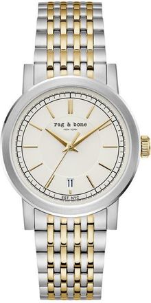 Rag & Bone Reign Bracelet Watch, 39mm in Silver-Tone/ivory at Nordstrom