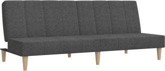 vidaXL Sof&aacute; Cama De 2 Plazas Tela Gris Oscuro Vidaxl