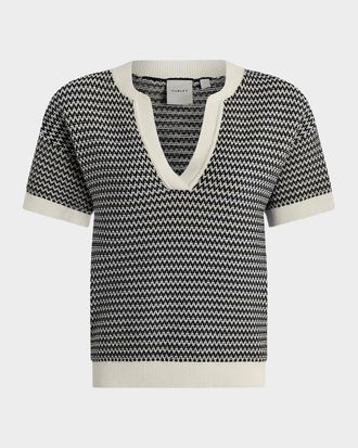 Varley Dora Chevron Knit Top