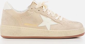 Golden Goose Beige Lace Up Sneakers