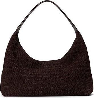 Madewell Slouchy Shoulder Bag Suede Woven Shoulder Womens Handbags Dark Carob, Leather