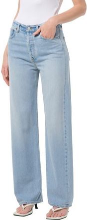A Gold E Ren High Waist Wide Leg Jeans in Memory Light Indigo at Nordstrom, Size 24