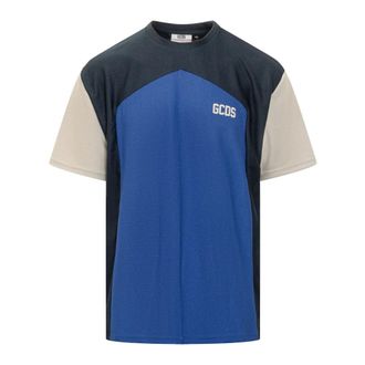 GCDS Training T-Shirts, male, Multicolor, Size: XL Color Block SS Tee