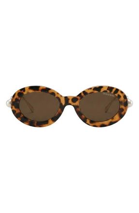 Fifth and Ninth Arielle 50mm Small Oval Sunglasses in Torte/Brown at Nordstrom