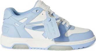 Off-white Blauwe Leren Sneakers met Pijlen Motief - Heren - Sneakers - Blauw - 44 EU - Schoenen
