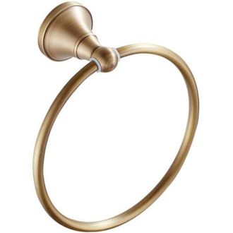 OEM Anillo Para Toallas De Lat&oacute;n Antiguo, Accesorios De Ba&ntilde;o, Soporte Para Toallas De Ducha Cepillado, Redondo, Para Montaje En Pared - Crezuo