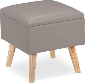 Relaxdays Hocker »Hellgrau«