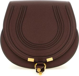 Chlo&eacute; Marcie Saddle Schoudertas - Dames - Schoudertassen - Bruin - ONE Size - Leer - Tassen