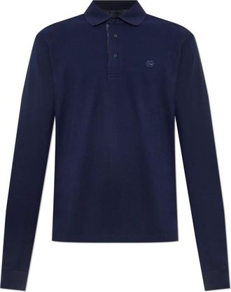 Etro Tops, Heren, Blauw, XL, Polo met logo