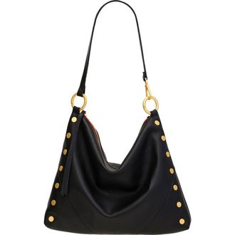 Hammitt Kyle Large Shoulder Bag in Black/brushed Gold Red Zip at Nordstrom