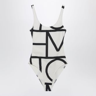 Toteme White/black Monogram swimsuit