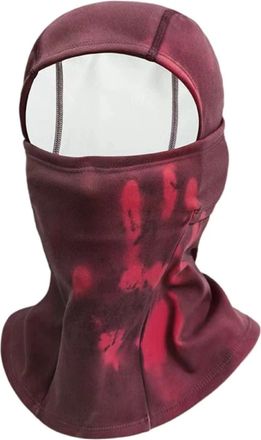 Generic Temperature Sensitive Color Changing Long face mask, Winter Cycling Skiing Headgear, Thickened Nylon face mask (Red)