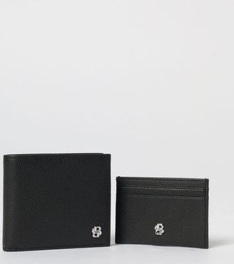 HUGO BOSS Set portafoglio + portatessere Boss in pelle a grana