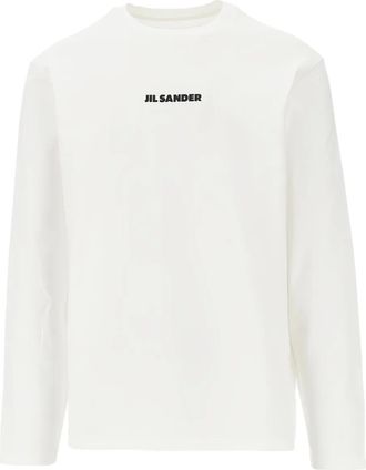 Jil Sander T-shirt met logodetail - Wit