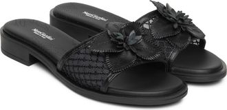 Nero Giardini Floral Slide Sandal in Black at Nordstrom, Size 10Us