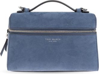 Tory Burch Romy Nubuck Slim Top Handle - Dames - Handtassen - Blauw - ONE Size - Leer - Tassen