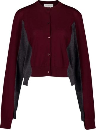 Stella McCartney Color-Block Wollen Vest - Dames - Vesten - Rood - M - Wol - Truien & Vesten