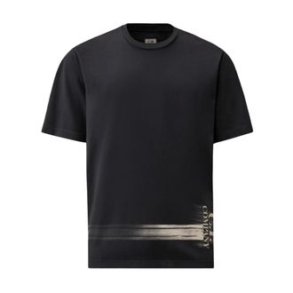 C.P. Company T-Shirts, male, Blue, Size: XS 24/1 Jersey Short-Sleeve T-shirt