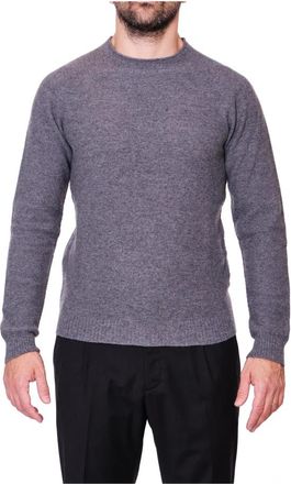 Alpha Studio Au-5210H 2049 GRI M Step MAN - Heren - Ronde hals truien - Grijs - M - Wol - Truien & Vesten