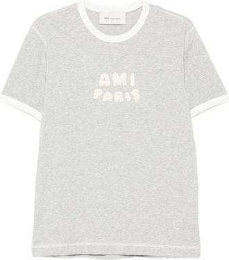 Ami T-Shirts, female, Gray, Size: S Ami Paris T-shirts and Polos
