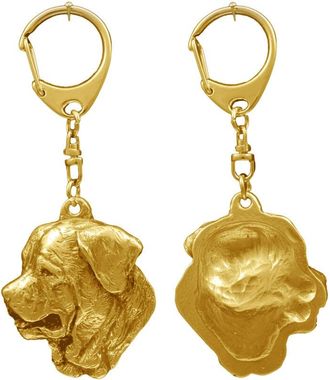 OEM Tosa Inu, Tosa-inu, Mast&iacute;n Japon&eacute;s: Llavero De Perro Ba&ntilde;ado En Oro, Decoraci&oacute;n De Bolsos, Accesorio De Lujo De Art-dog