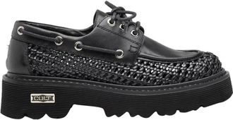 Cult Slash Veterschoen - Dames - Bootschoenen - Zwart - 38 EU - Leer - Schoenen