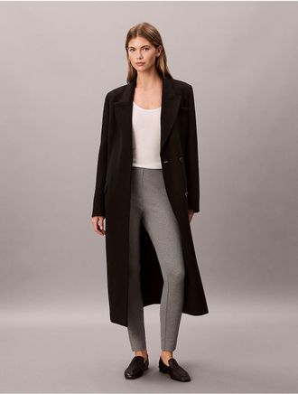 Calvin Klein Womens Ponte Skinny Fit Pants - Grey - XS