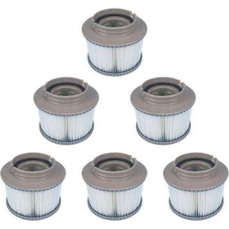 No Brand Pair Pack De 6 Filtres De Remplacement Pour Pompe &Agrave; Cartouche Fd2089 - Dimensions 8,6 Cm X 11,5 Cm - 120 Plis Pour Filtration Efficace
