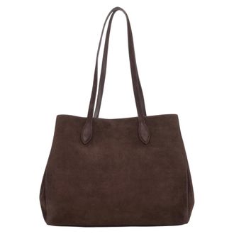 Estro & Luminara Velour Maxi Tote - female - Estro - Shopping Bags - Brown - ONE SIZE - Bags